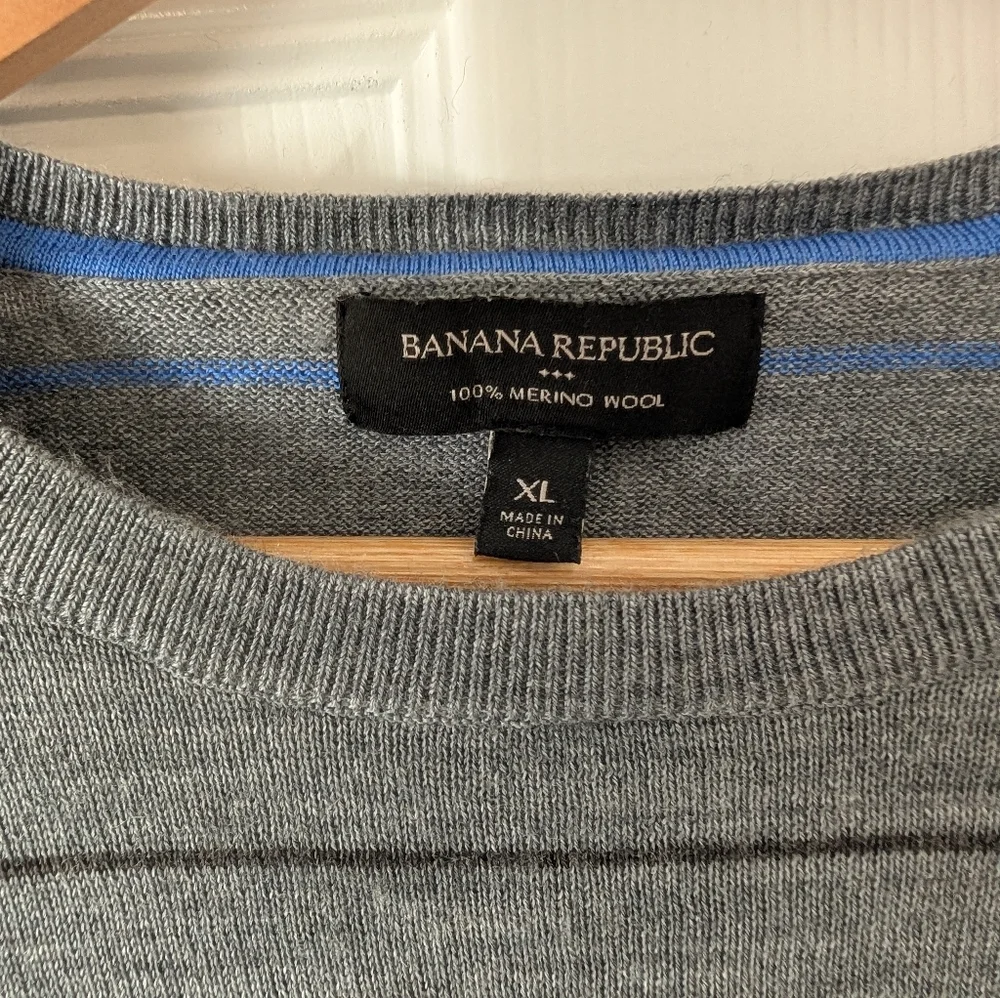 Banana Republic Merino Wool striped sweater, size XL